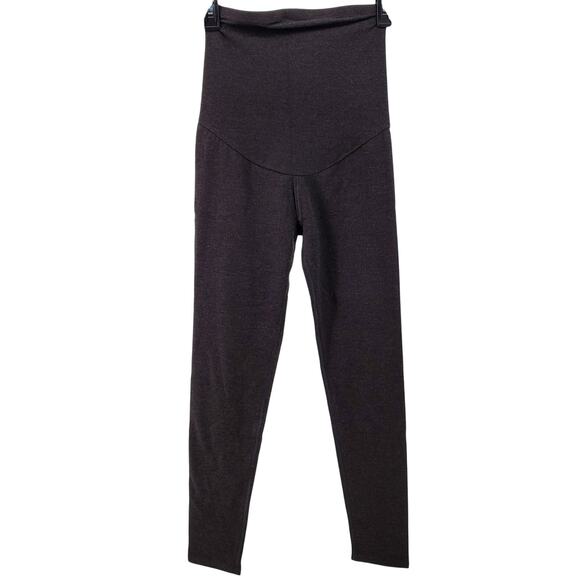 A Glow Maternity Size XS Essential Mat Legging Dark Gray New - Picture 2 of 5